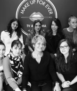 Ornella Fiorito during her training at the Make Up For Ever Academy.