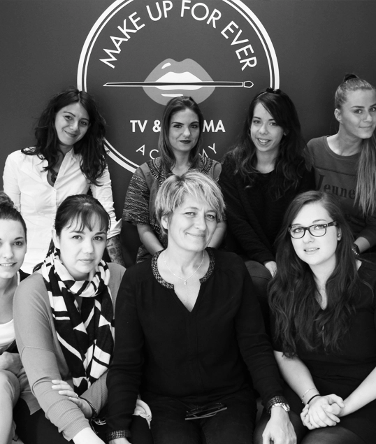 Maquillage artistique Justine Ornella Fiorito en formation Make Up For Ever Academy